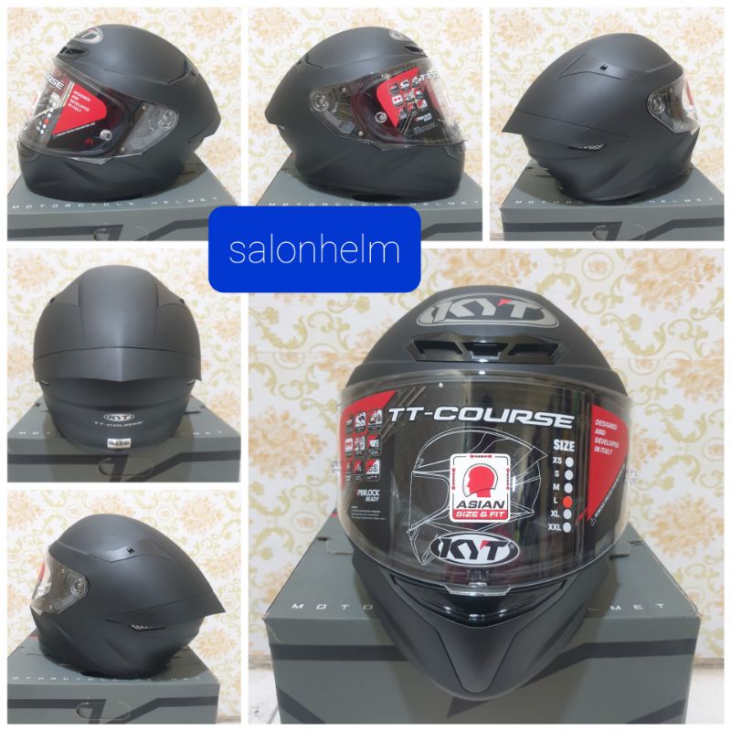 KYT TT COURSE BLACK DOFF