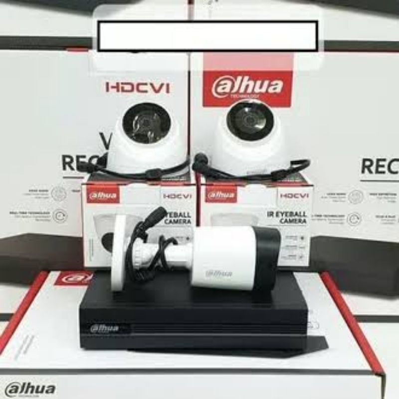 Paket Camera Cctv Dahua 4ch 2mp Full HD 1080p Paket Kamera Cctv 4 CH 3 Kamera Indoor Outdoor Komplit 2 MP