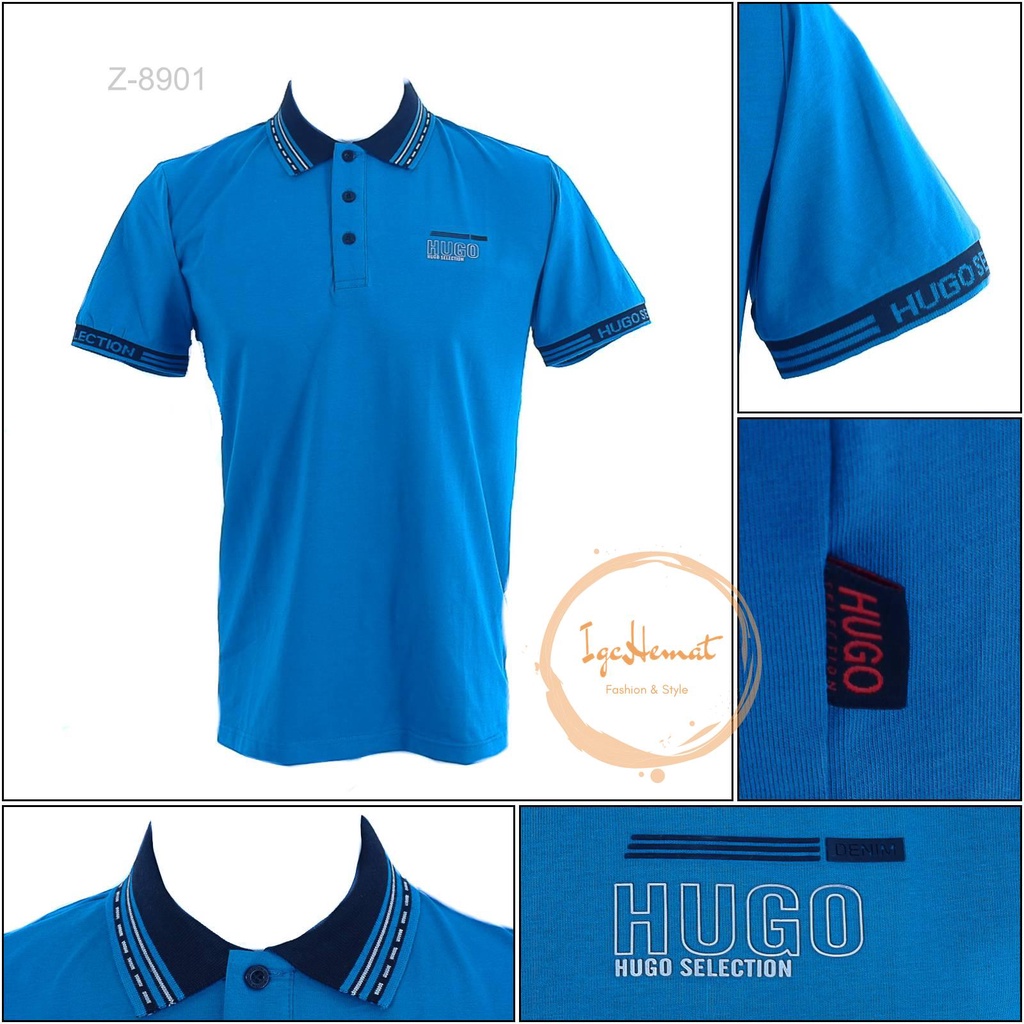 KAOS KERAH LAKI LAKI LENGAN PENDEK HUGO M-XL[Z8901]