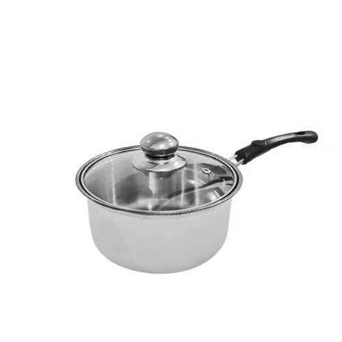 Panci rebus Milk Pot Stainless Steel - Panci susu plus Tutup Kaca 18cm - Panci Rebus Serbaguna 2118