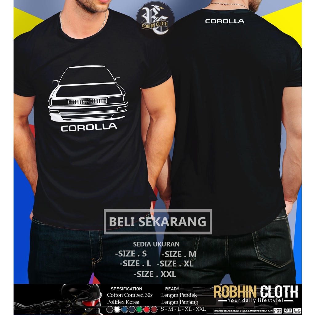 Kaos Mobil Toyota Corolla AE 92 AE92 Baju Otomotif