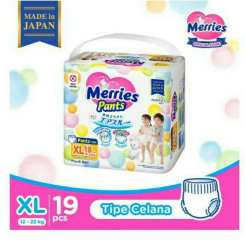 merries pants diapers   pampers celana   popok m  l  xl