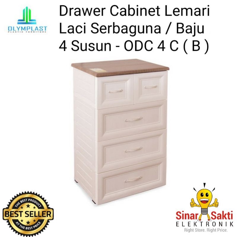 Olymplast Lemari Laci Serbaguna 4 Susun ODC 4 C (B) Drawer Cabinet