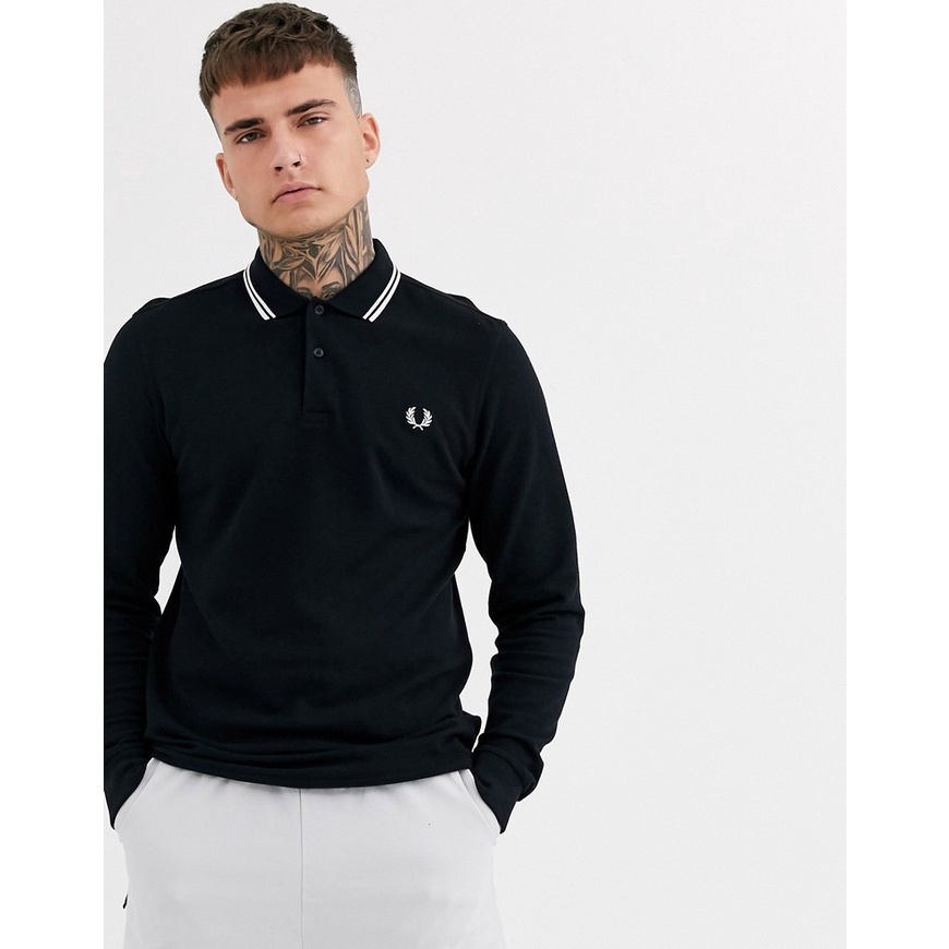 T-Shirt Long Sleeve Polo fred Perry Twin Premium Quality