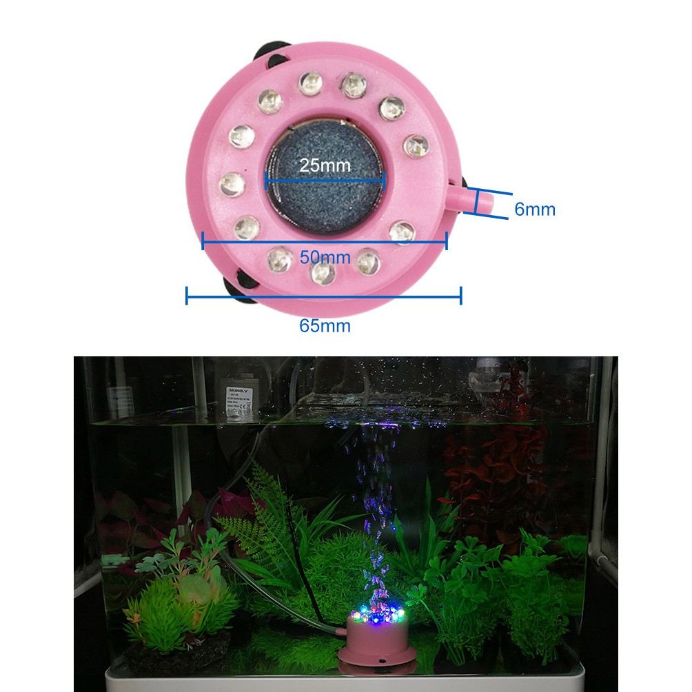 Batu Air Stone LED HORISEA Aerator warna