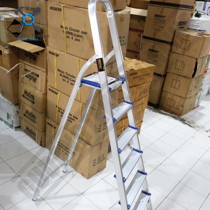 favorit] Tangga Rumah Alumunium Almunium 6 Step Mollar / Tangga Lipat 6Step