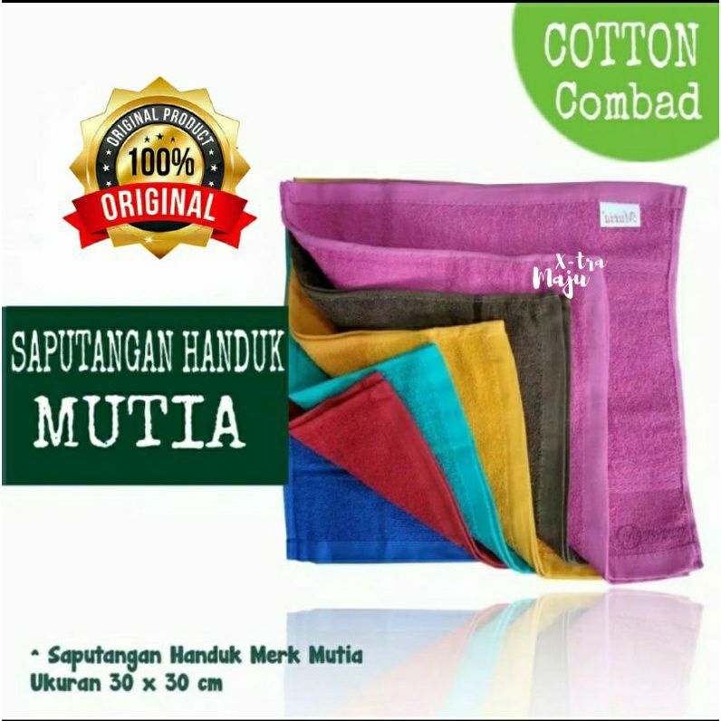 saputangan handuk mutia 30x30cm warna premium home sweet home