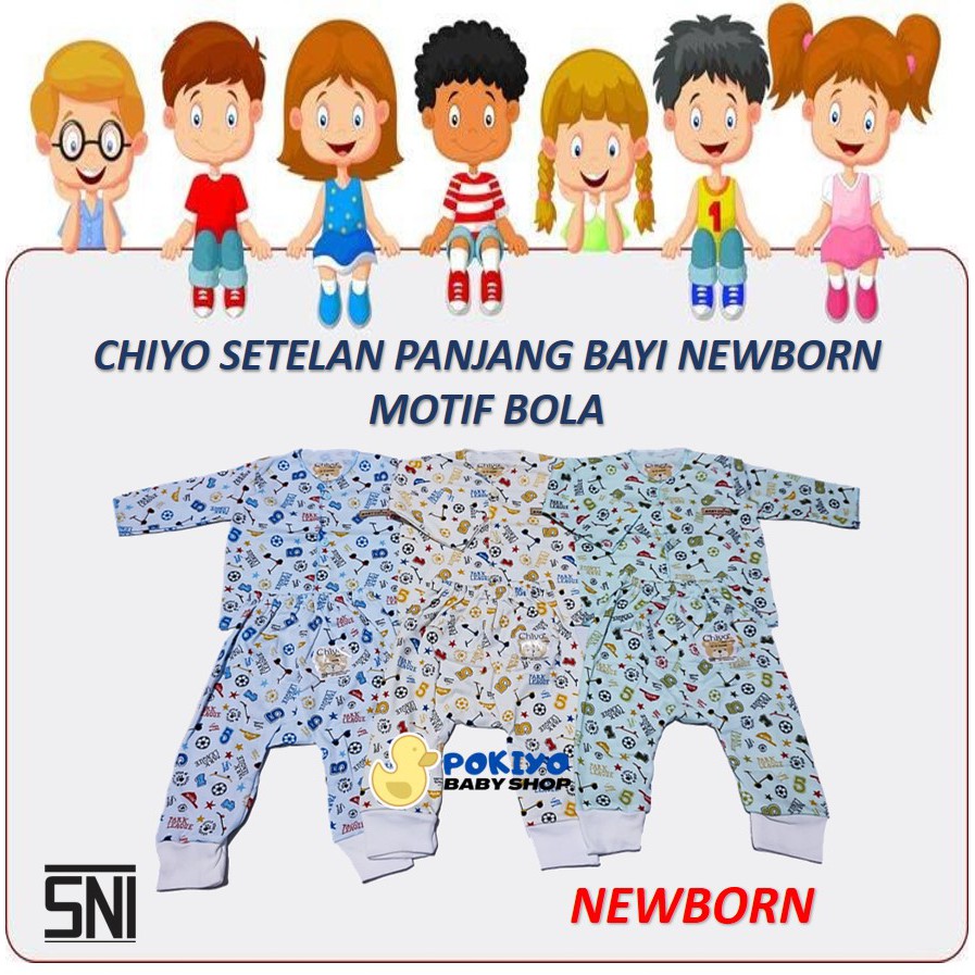 Chiyo Setelan Baju dan Celana Panjang Bayi Motif Newborn