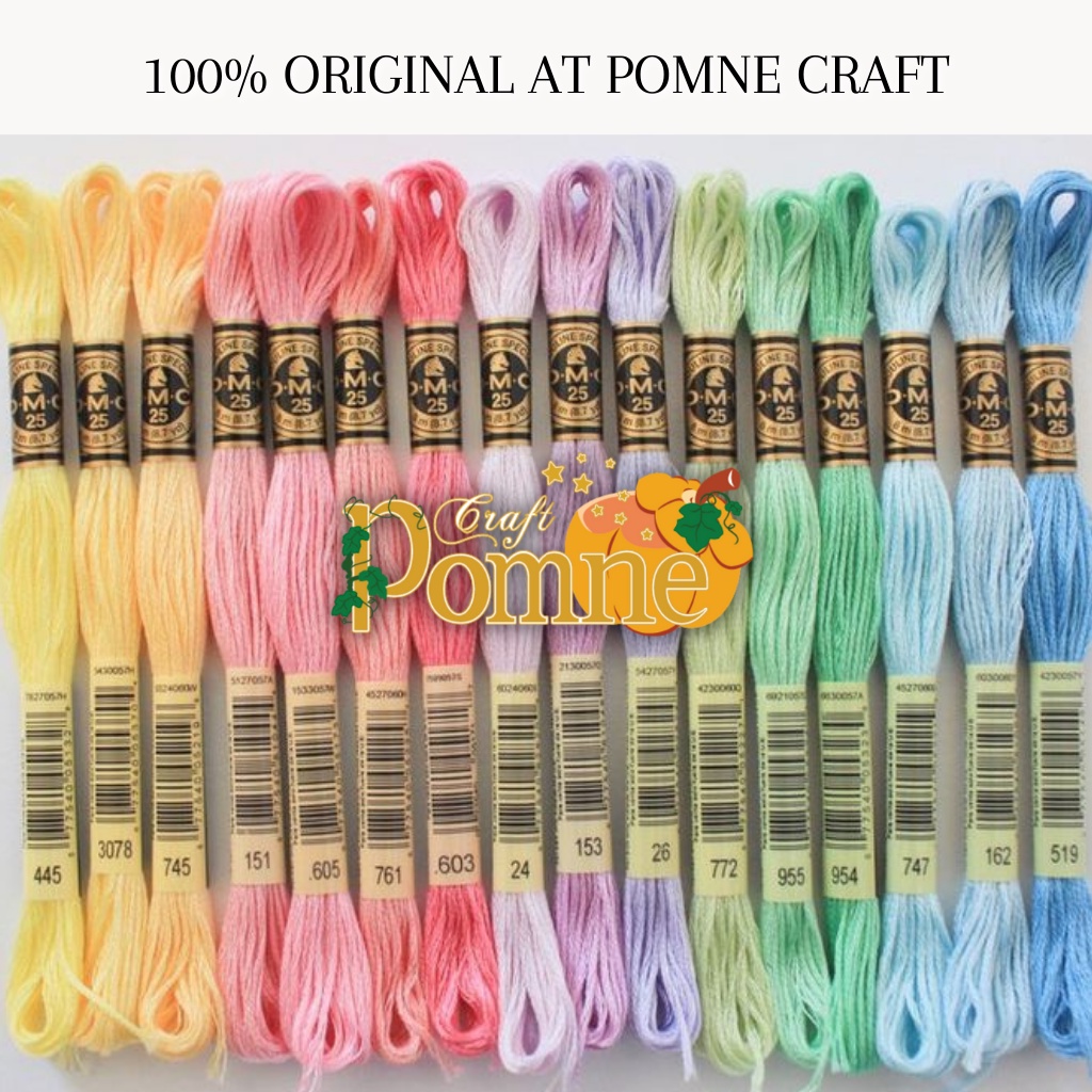 DMC EMBROIDERY FLOSS ART 117 SOLID COLOR | Benang Sulam Katun DMC 25 ORIGINAL PREMIUM