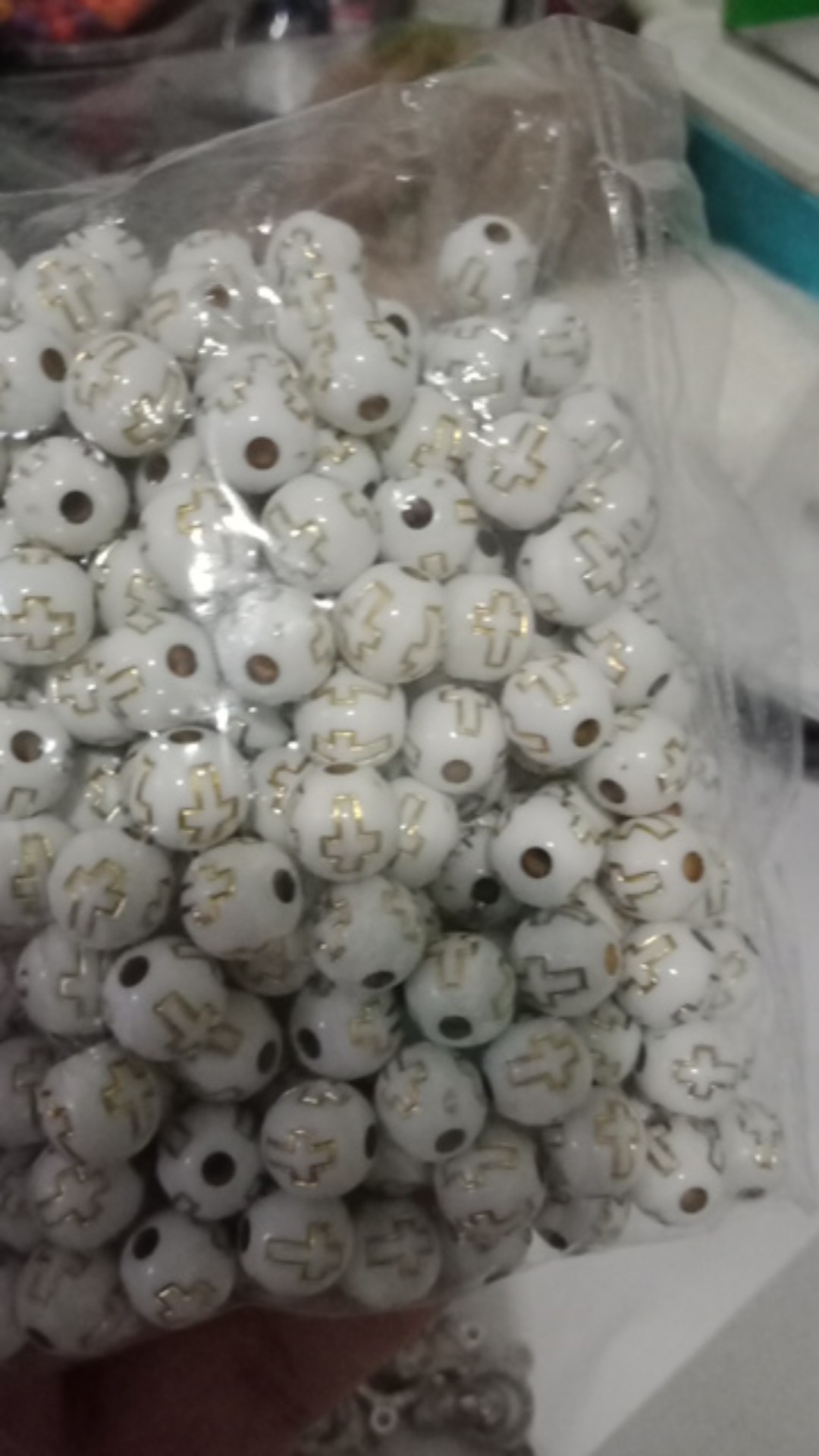 Bahan Rosario Manik Mote Salib 8 Mm