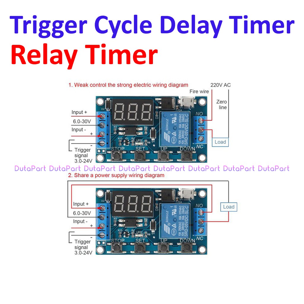 Relay Module Switch Trigger Time Delay Circuit Timer Cycle Adjustable