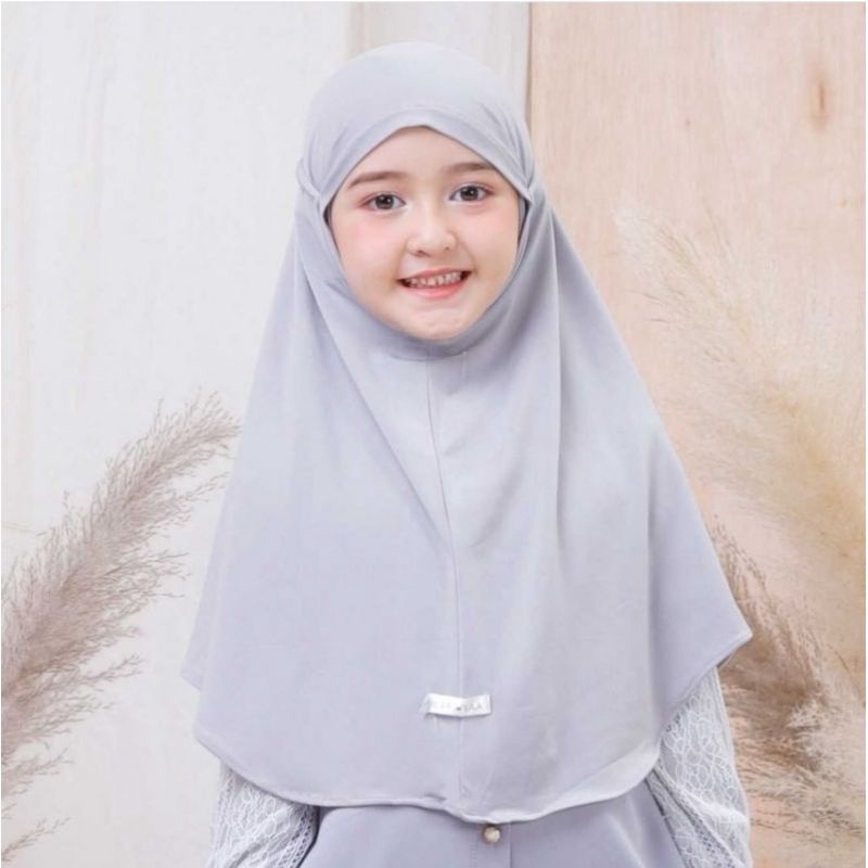 (1KG MUAT 30PCS)  Bergo Anak USIA 2-3 THUN Maryam Kids Tali non pet / diamond Hijab instant bergo