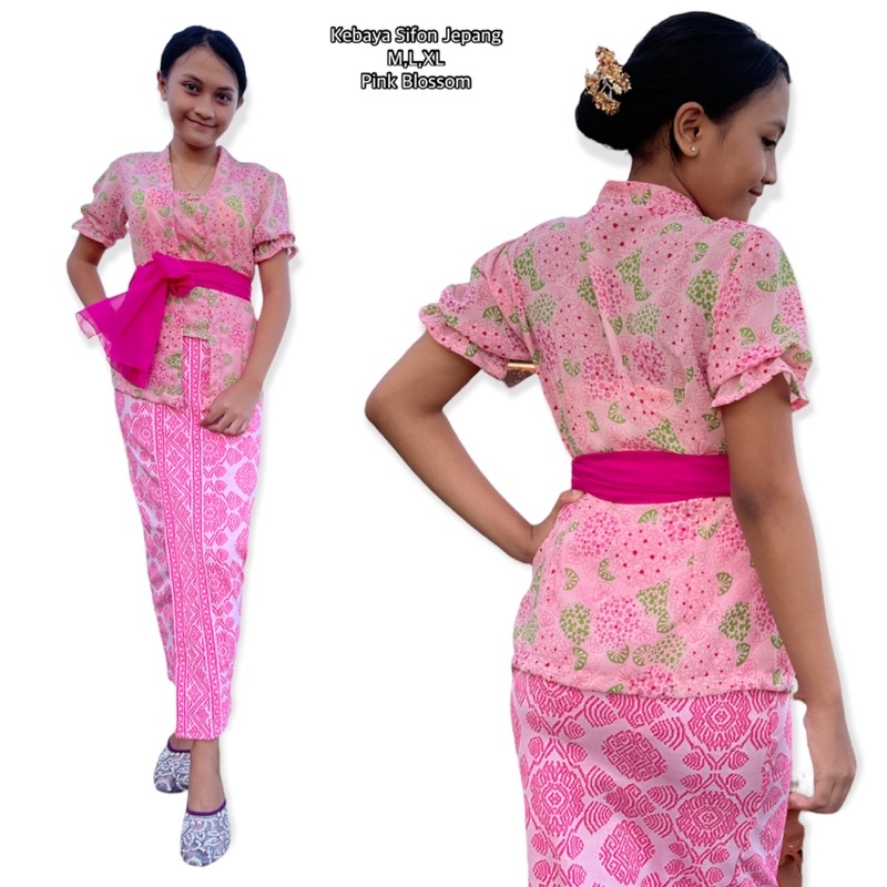 (COD) Kebaya Sifon Jepang Dewasa/Kebaya Saja/Pakaian Adat Bali