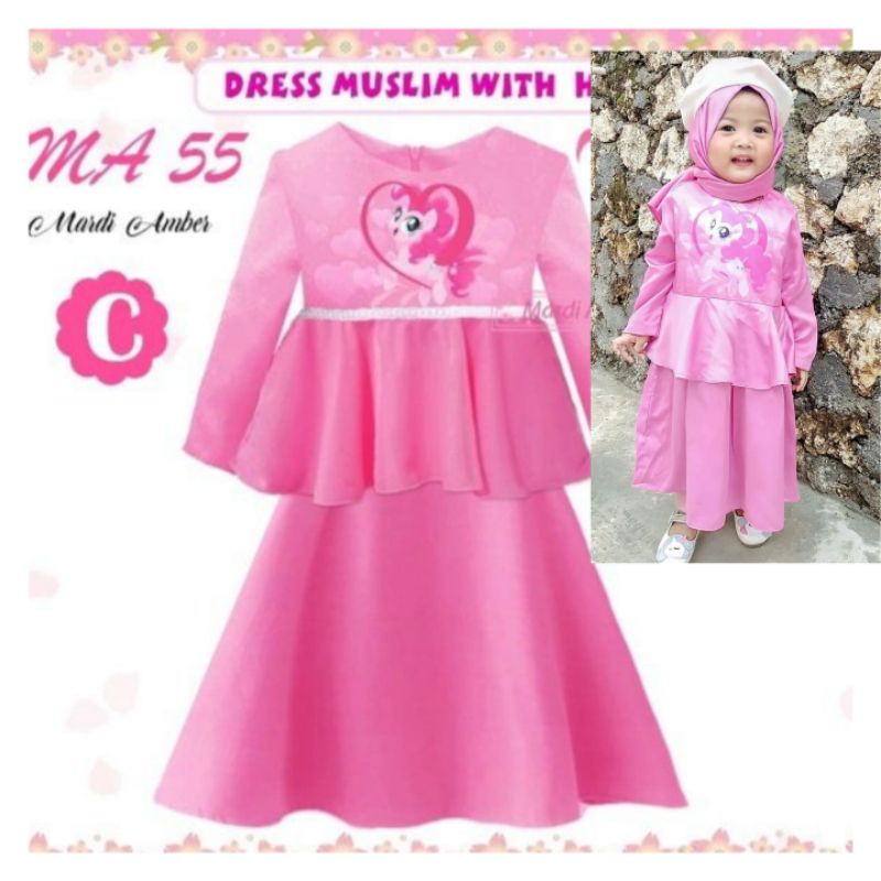 Dress Anak Muslim with Hijab Mardi Amber MA 55 A,B,F