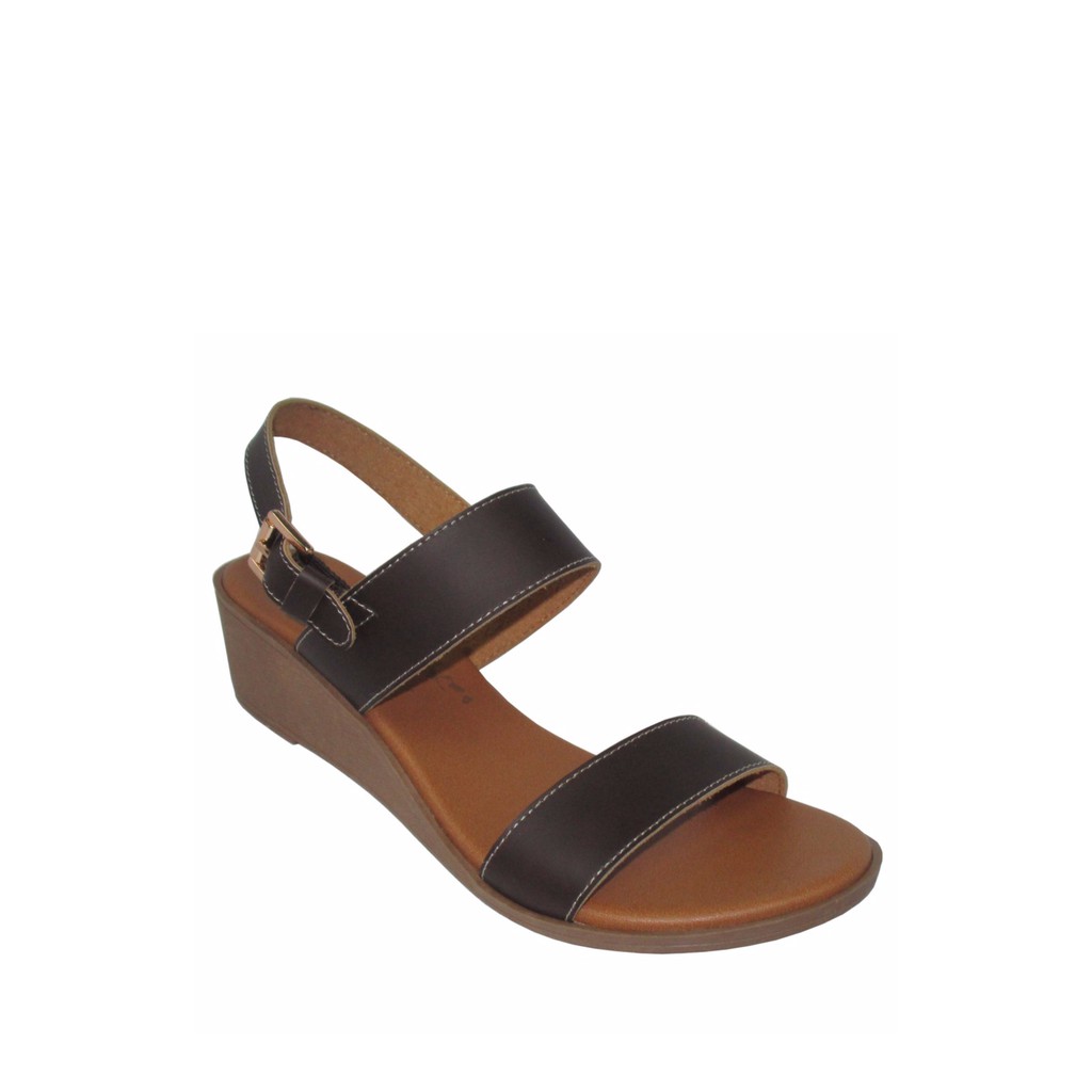  CARVIL  SANDAL WANITA  LIVINA 01L DARK BROWN Shopee Indonesia