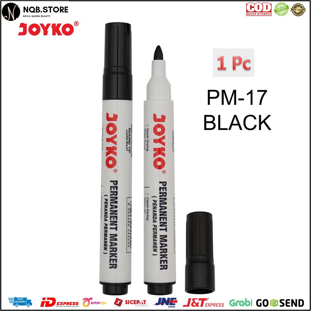 

NQB - Spidol PERMANEN JOYKO HITAM PM-17 Permanent Marker Round Tip Black