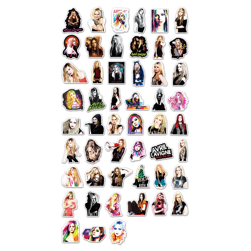 Zhang Eropa dan Amerika perempuan bintang aville grafiti stiker laptop bagasi mobil kulkas dekoratif