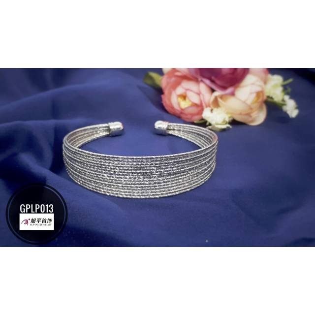 Gelang Xuping Putih Keroncong Garis