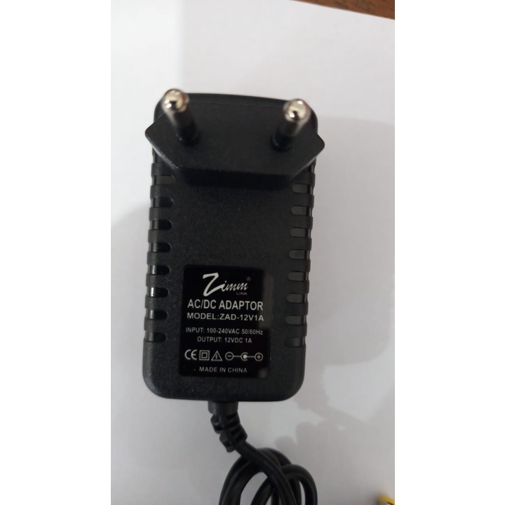 ADAPTOR 12V 1A ZAD-12V1A ZIMMLINK 12VOLT 1AMPERE