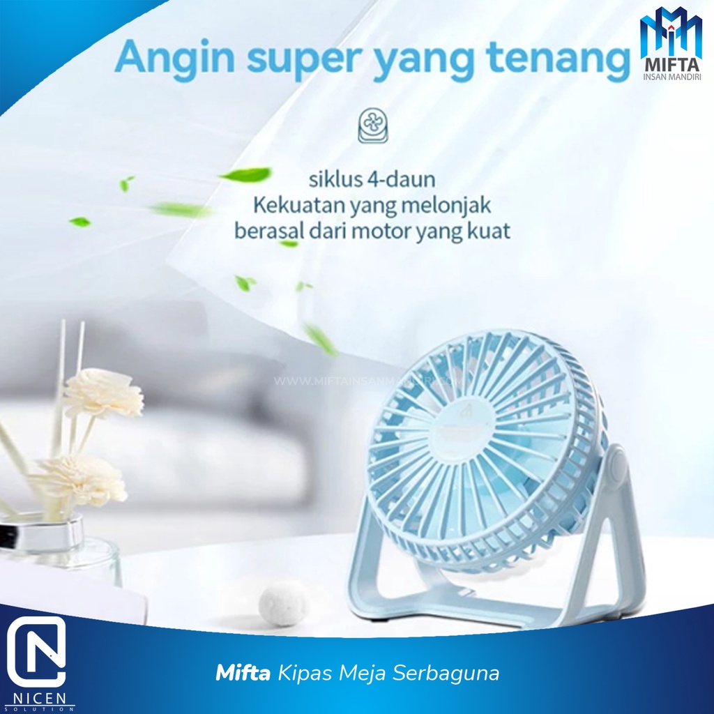 KIPAS ANGIN MEJA NICEN / NICEN MINI FAN USB / KIPAS ANGIN USB PORTABLE