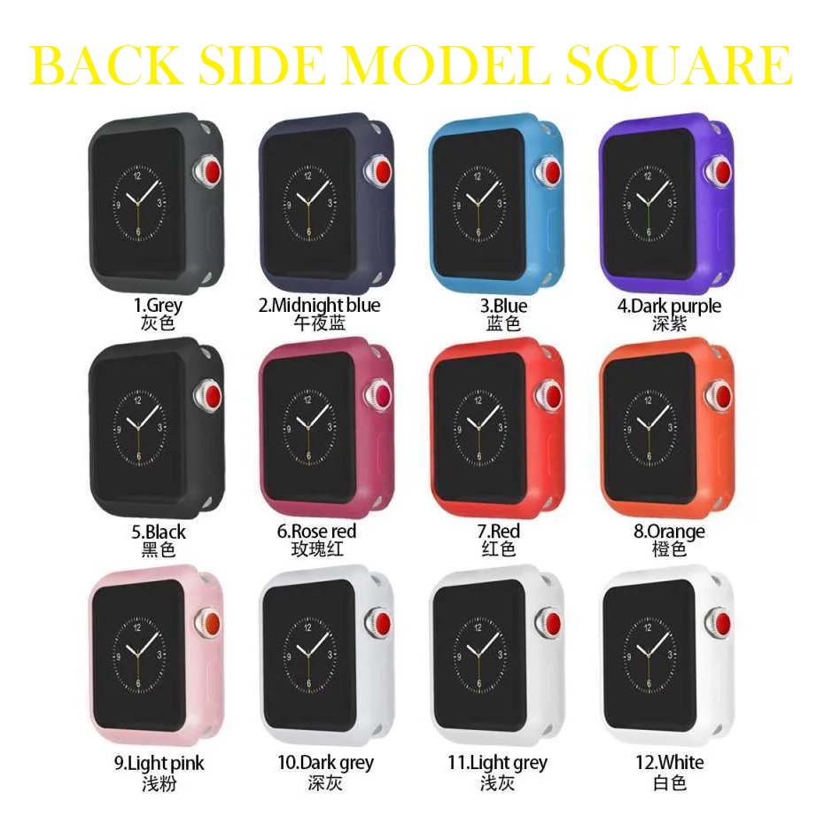 SOFT CASE APPLE WATCH ULTRA SERI 8 / SERI 7 / SERI 6 / SERI 5 / SERI 4 / SERI 3 / SERI 2 / SERI SE (Gen2 &amp; Gen1) / SIZE 45mm / 41mm / 44mm / 40mm / 42mm / 38mm BUMPER SILIKON CASE APPLE WATCH