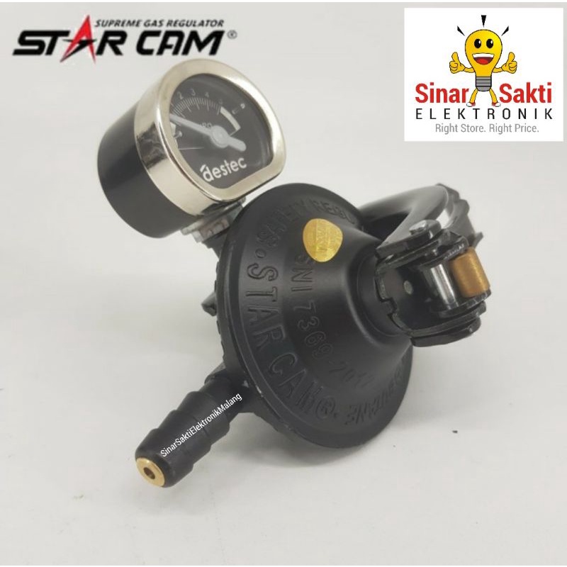 Regulator Gas Star Cam SC23M Tekanan Rendah + Meter Starcam SC23M