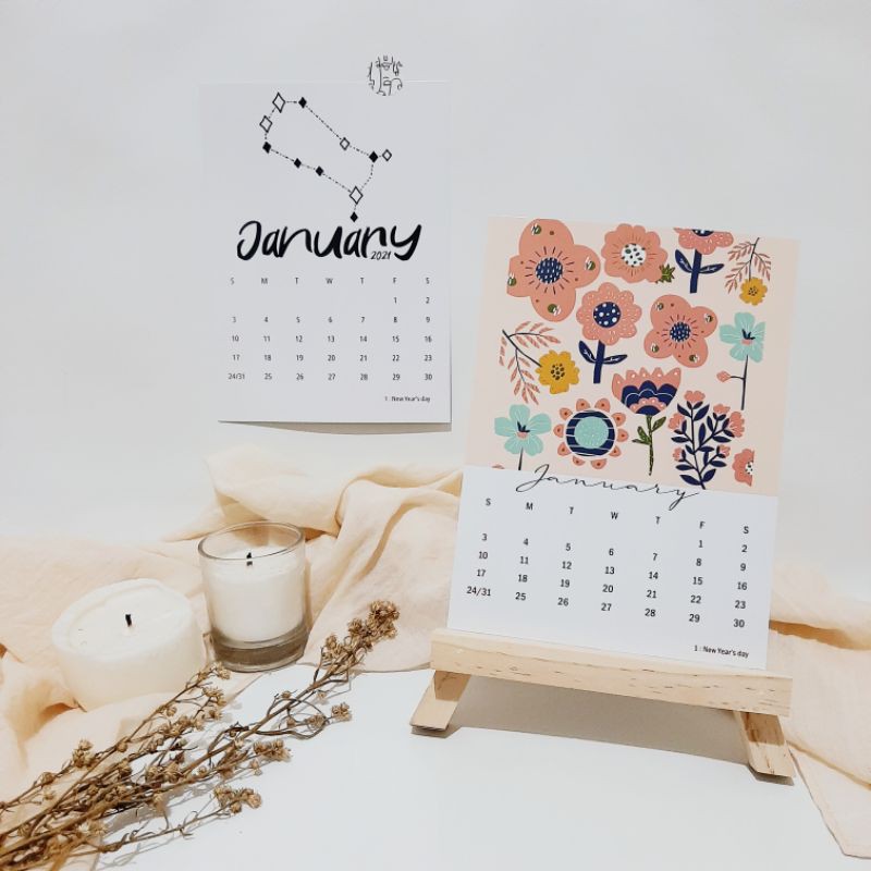 Kalender Aesthetic 2021 size A5 | Shopee Indonesia