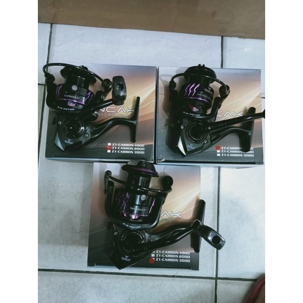 Reel pancing oncak Z1 carbon 14 + 1 bb power handle 1000 2000 3000