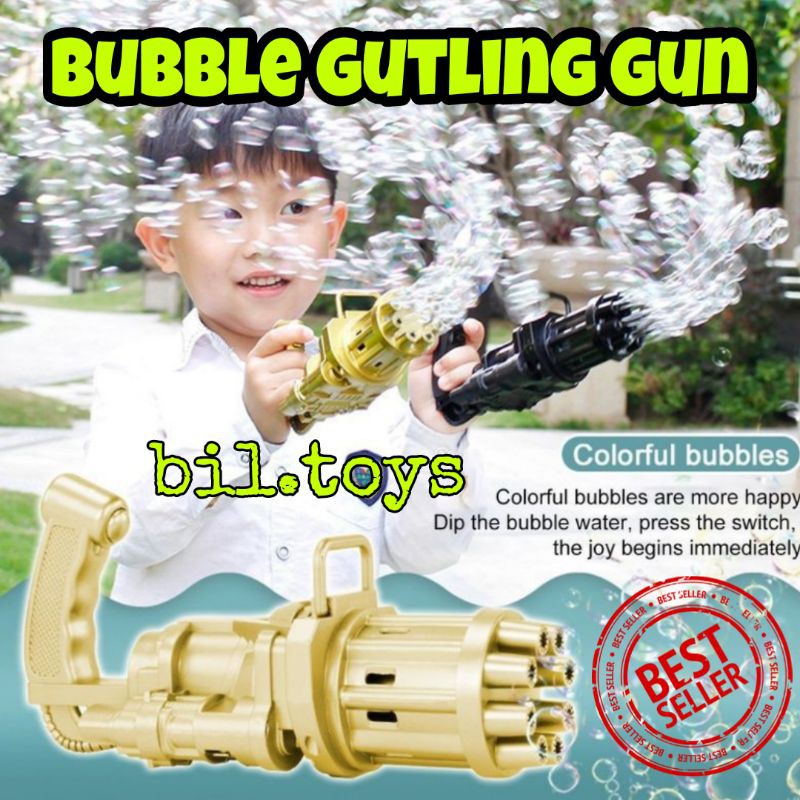 MAINAN BUBBLE GUN GELEMBUNG GUTLING ELECTRIC BUBBLE MACHINE GUN MAINAN ANAK LAKI LAKI