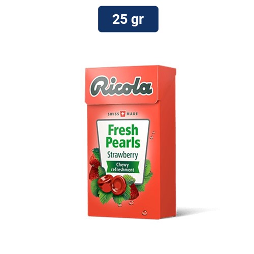 Ricola Permen Tanpa Gula Rasa Strawberry Pearls 25gr