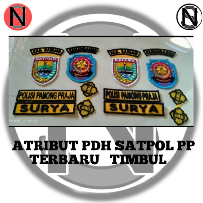 atribut pdh satpol pp timbul