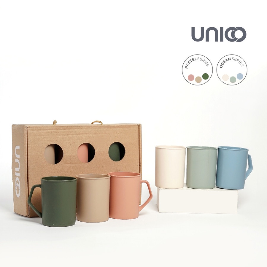 NEW Oslo Mug Gelas Kopi Teh Tahan Panas Dingin Dengan Pegangan - Oslo Mug Set of 6 UNICO