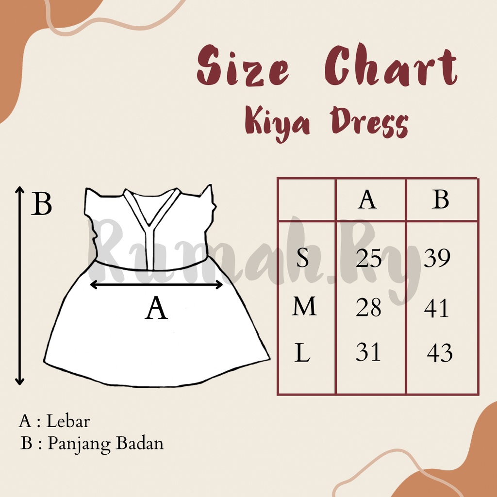 Kiya Dress / dress bayi lucu / baju bayi