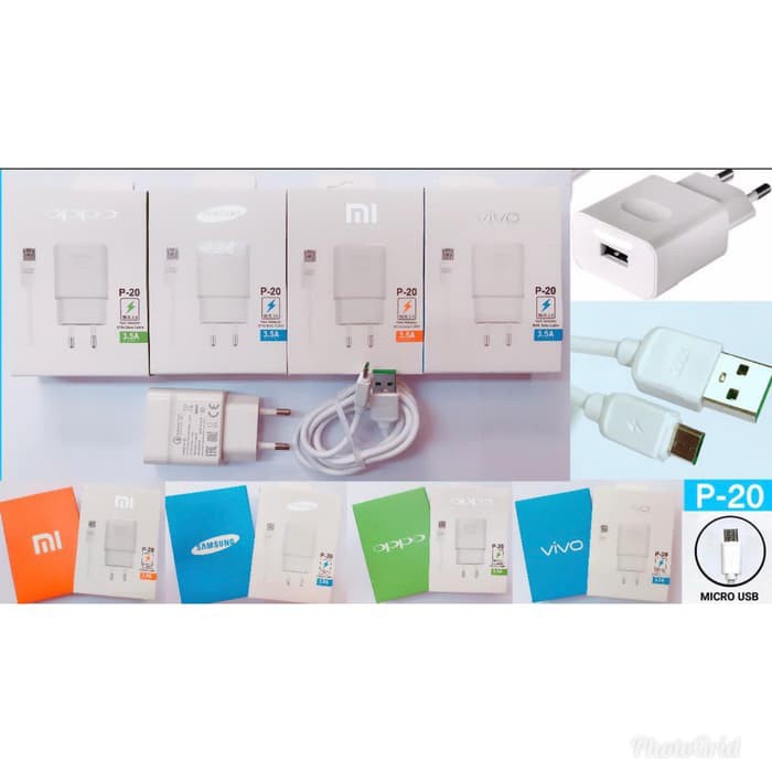 Charger Fast Charging 3A Qualcomm Branded P20 Charger Micro Usb 1M Travel Charger P20
