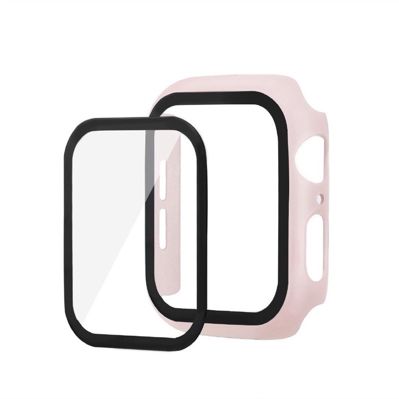 PREMIUM BUMPER HARDCASE TEMPERED GLASS smartwatch series 42/44 mm grade A T500, T55, Hw16