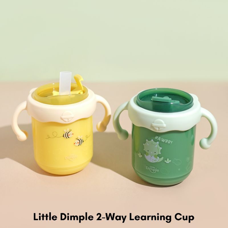 Little Dimple 2-Way Learning Cup ( 2 Way Gelas Minum Anak Stainless )