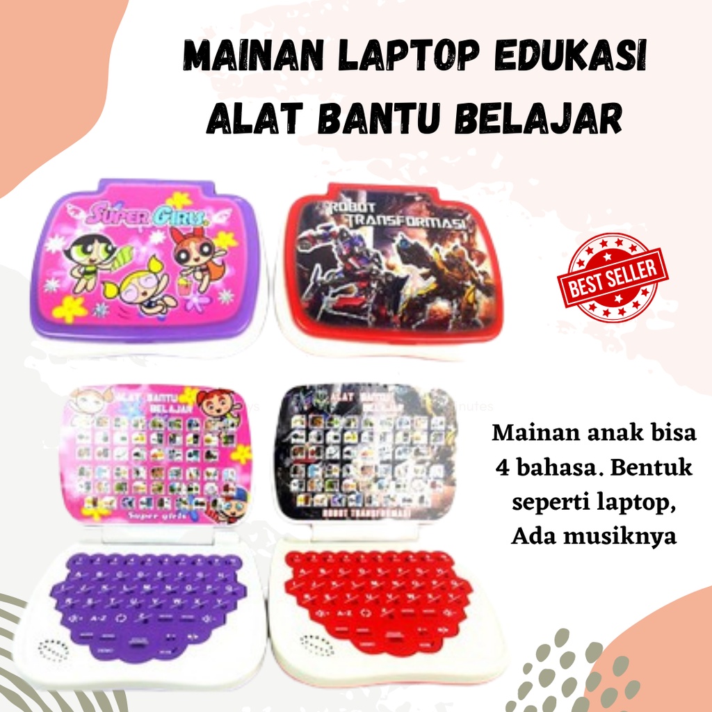 [BISA COD]MURAH!!! PLAYPAD MUSIK MAINAN LAPTOP EDUKASI ALAT BANTU BELAJAR HURUF ANGKA ABJAD 4 BAHASA