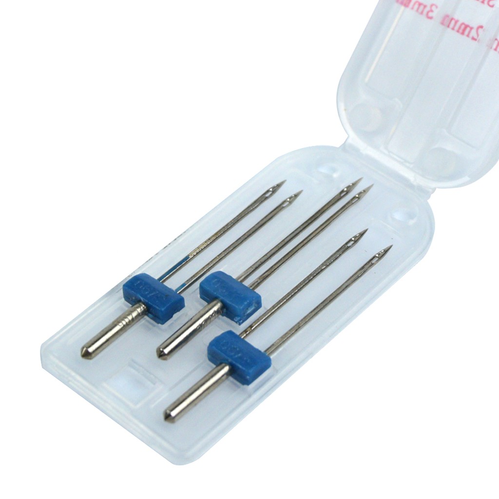 Jarum Kembar Ganda/ Double / Dobel / Double Needle Set Mesin Jahit Portable