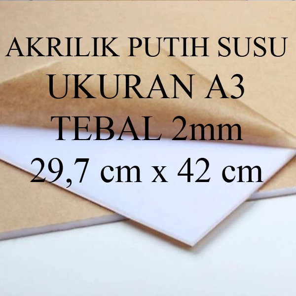 

Akrilik Marga Cipta Putih Susu Lembaran A3 2mm