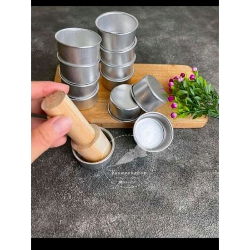 Cetakan kue tart mini / tartlets / pie mini bulat tanpa sambungan