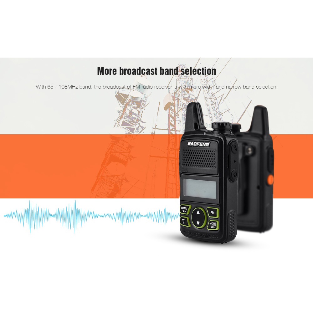 BAOFENG BF-T1 PLUS ROCKWARE EDITION - Mini Slim Portable Single Band Radio Walkie Talkie - Radio Panggil Dua Arah Ukuran Kecil