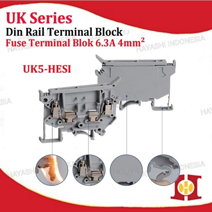 Terminal Block Din Rail 800V UK2.5N UK3N UK5N UK6N UK10N UK16N UK35N