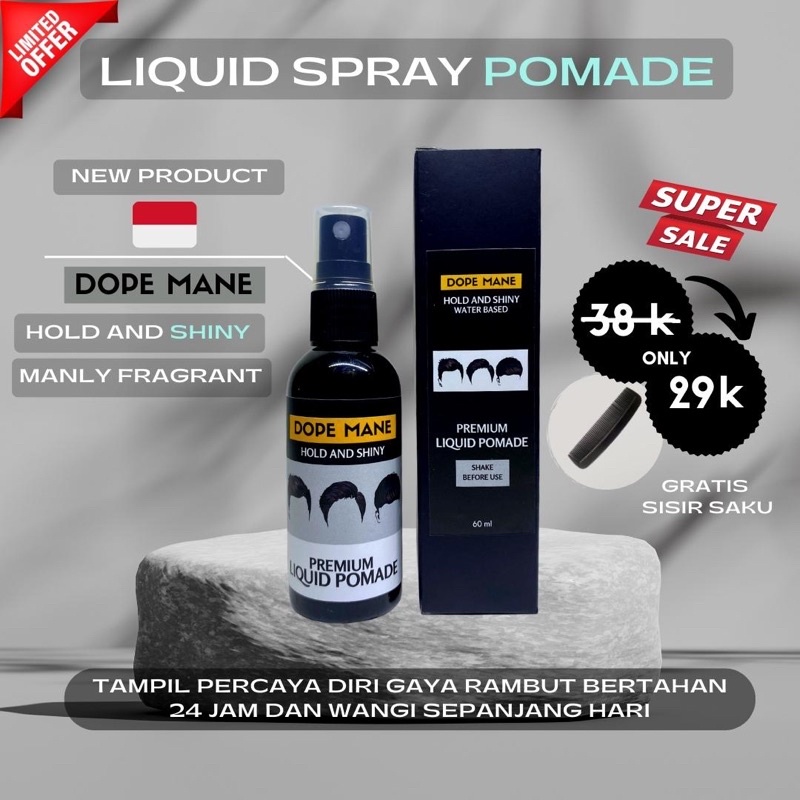 POMADE CAIR DOPE MANE + GRATIS SISIR SAKU