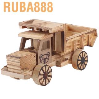 Ruls8 Miniatur  Truk  Konstruksi Bahan Kayu  untuk Dekorasi 