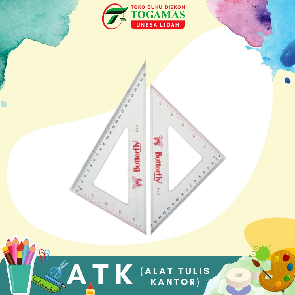 

PENGGARIS SEGITIGA NO. 6 BUTTERFLY / READY STOCK