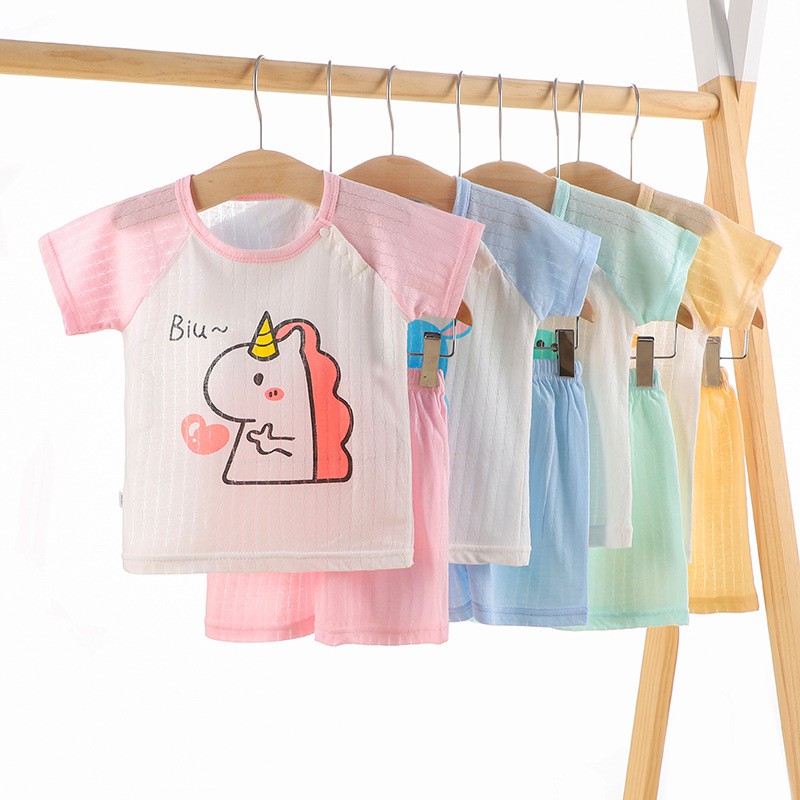 PREMIUM Baju Bayi Kaos Piyama Anak Setelan Celana Lengan Pendek Laki Perempuan COD Sweater Import