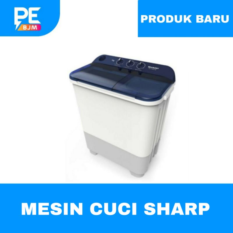 MESIN CUCI SHARP 7 KG ES-T75NT - GARANSI RESMI - KIRIM INVOICE