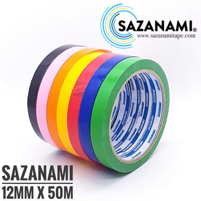 

HOT SALE|BEST SALLER lakban isolasi warna 12mm x 50M sazanami selotip solatip warna - Merah Muda