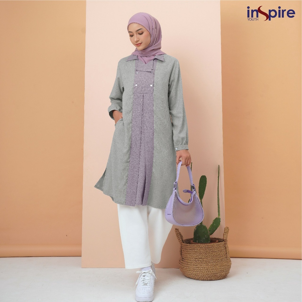 Inspire Tunik ITU 65 Bahan Sorento Stretch Atasan Muslimah Casual Model Terbaru