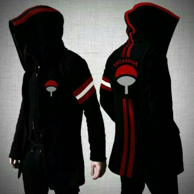 Jaket Jubah Anime Uchiha / Jaket Naruto / Jubah Pria / Jaket Anime / Outerwear Anime